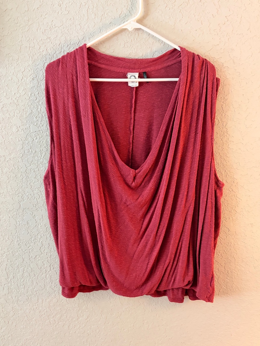 Anthropologie Draped Sleeveless Cowl Tank in Rose